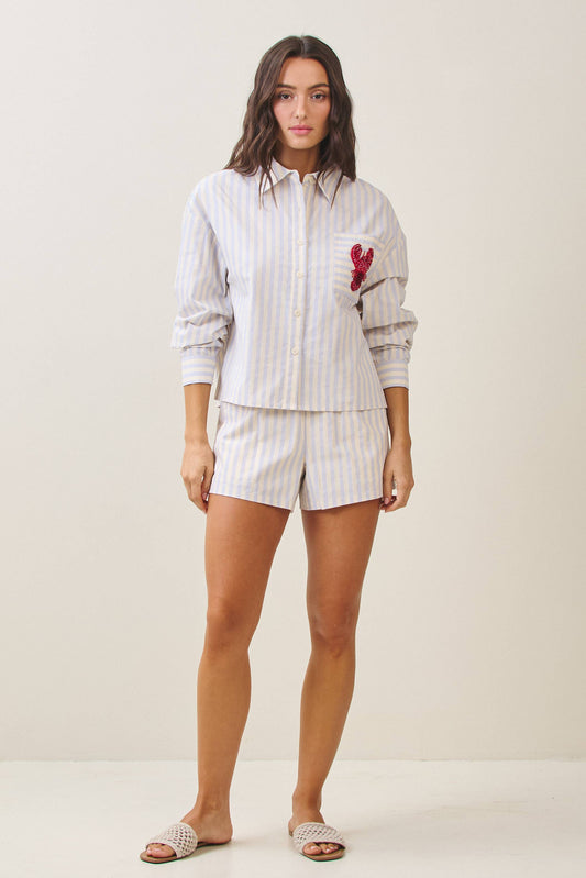 Able -Striped shorts