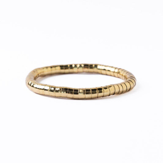 INK + ALLOY - Lucille Round Bead Stretch Bracelet Brass Wholesale