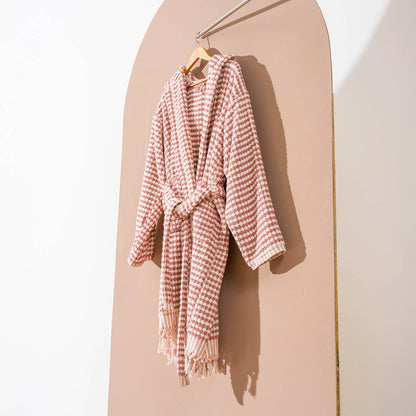 Kikoya - Pompom Bathrobe Handloom Turkish Cotton Resort Heavy Luxury: L-XL