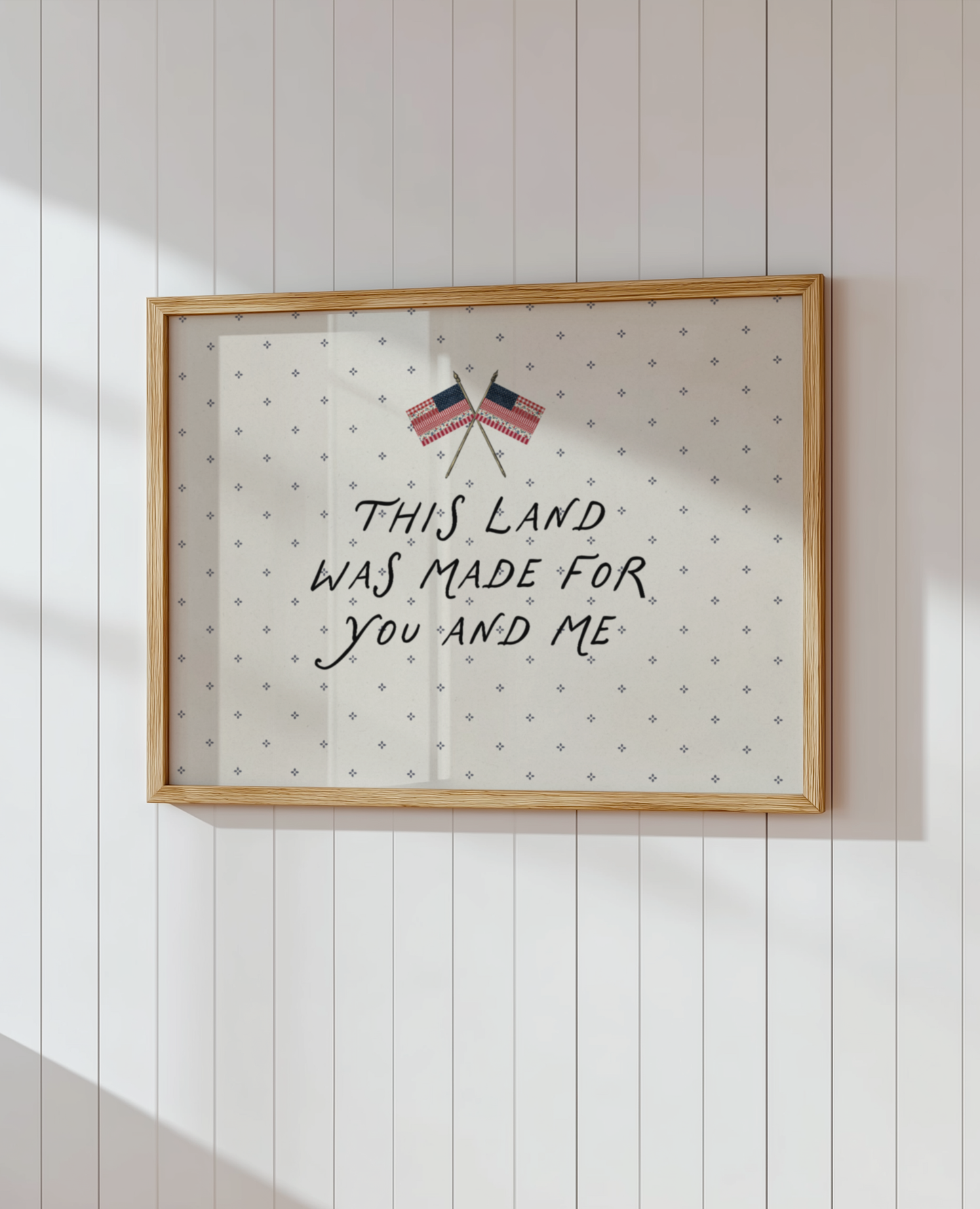 Paper House Print Shop - This Land Was Made For You And Me Art Print: 16x20