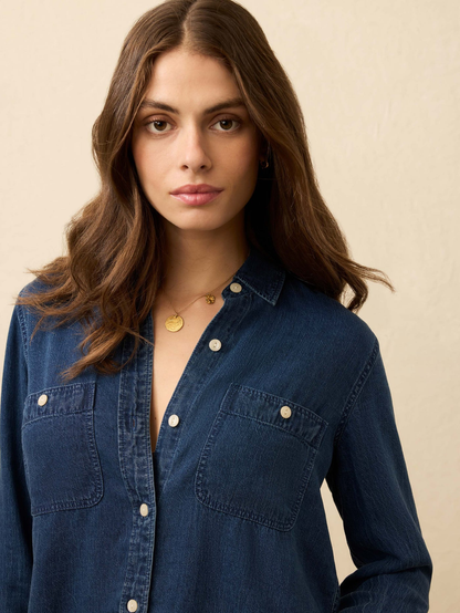 Faherty-tried & true chambray classic shirt