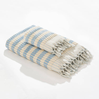 Kikoya - Lokum Turkish Cotton Bath Towel: Baby Blue