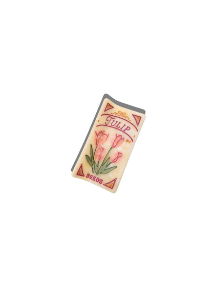 Solar Eclipse - Hand-painted Tulip Seeds Claw Hair Clip | Eco-Friendly