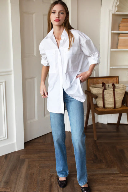 Emerson Fry Oversize Pocket Shirt White