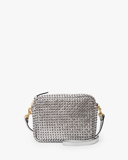 Clare V Midi Sac Woven Etoile Silver